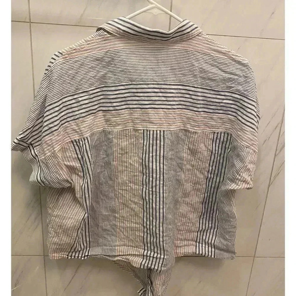 Madewell Short-Sleeve Tie-Front Shirt - Picture 3 of 5